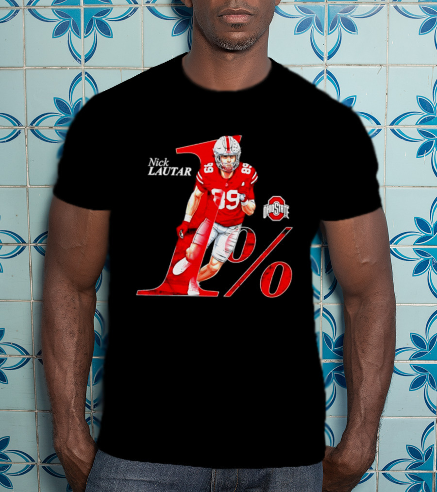 Nick Lautar 89 Ohio State Buckeyes 1% Player Breakthrough T-Shirt