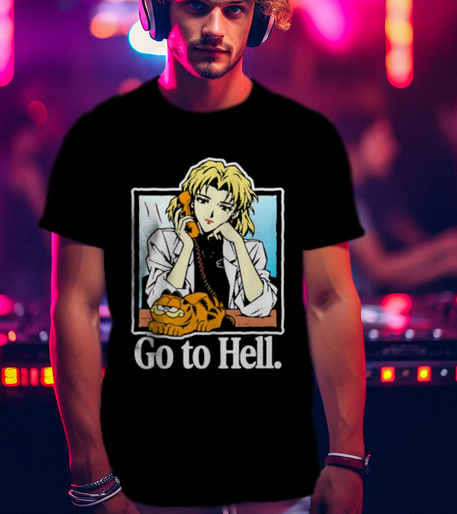 Ritsuko Akagi Go To Hell Neon Genesis Evangelion Cartoon T-Shirt