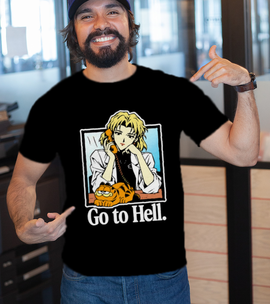 Ritsuko Akagi Go To Hell Neon Genesis Evangelion Cartoon T-Shirt