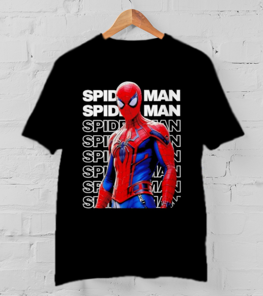 Spider Man Marvel Superhero Peter Parker Iconic Costume Vibrant Heroic T-Shirt