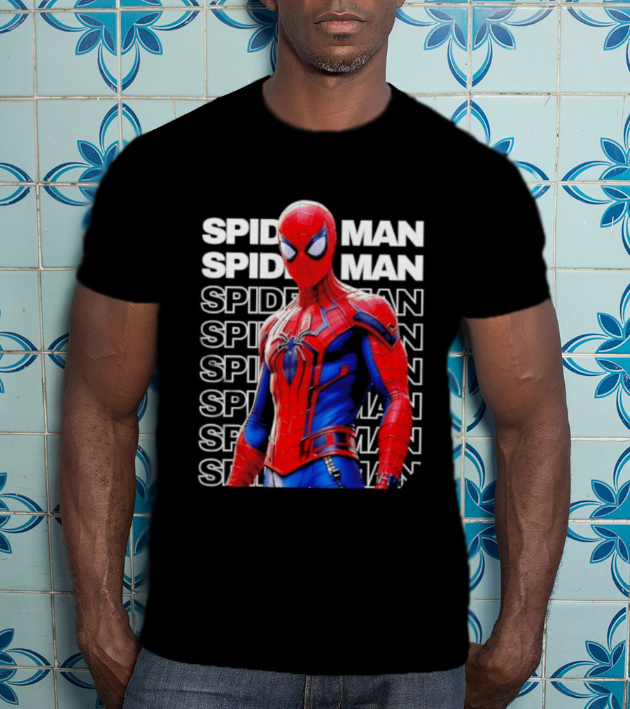 Spider Man Marvel Superhero Peter Parker Iconic Costume Vibrant Heroic T-Shirt