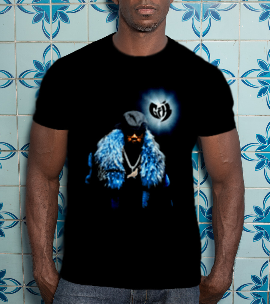 Staple Pigeon Store Staple X Ghostface Killah Collaboration With Wu Tang Clan Influence And Iconic Blue Fur Coat T-Shirt