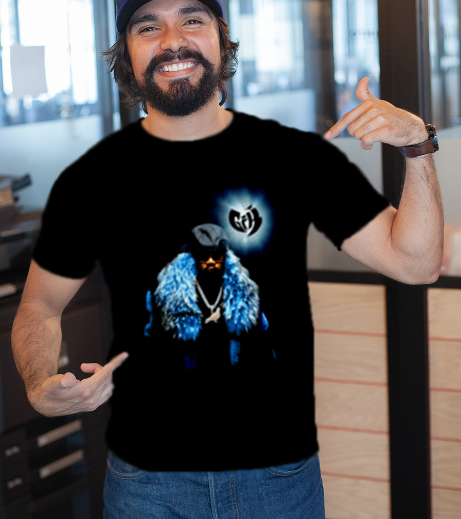 Staple Pigeon Store Staple X Ghostface Killah Collaboration With Wu Tang Clan Influence And Iconic Blue Fur Coat T-Shirt