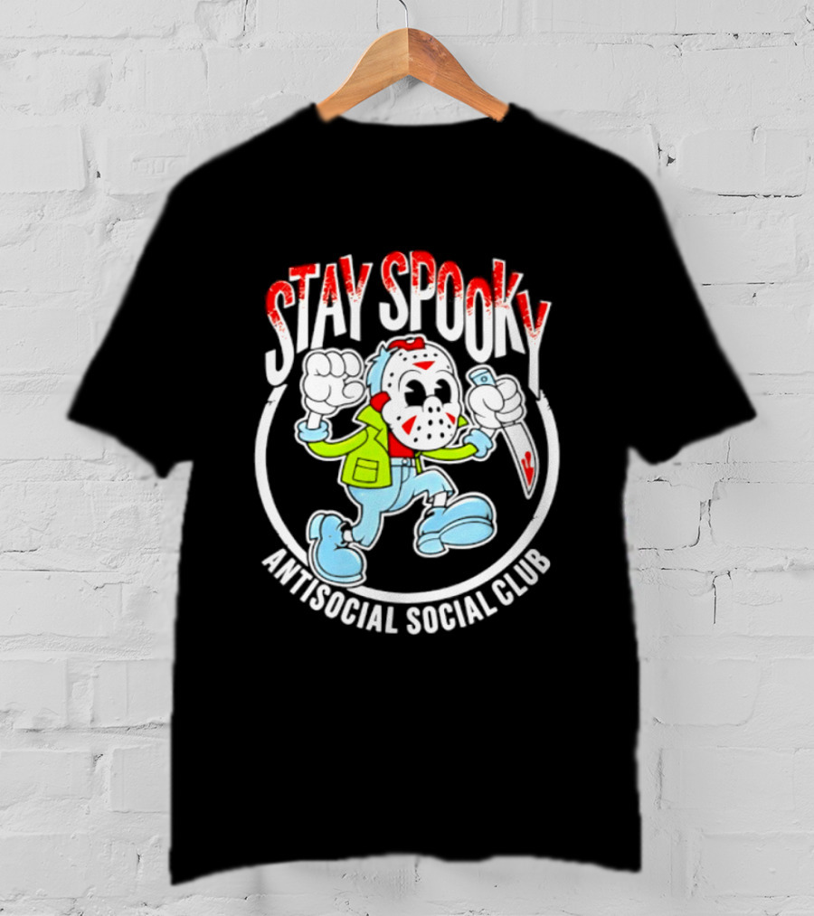 Stay Spooky Antisocial Social Club Jason Voorhees Halloween T-Shirt