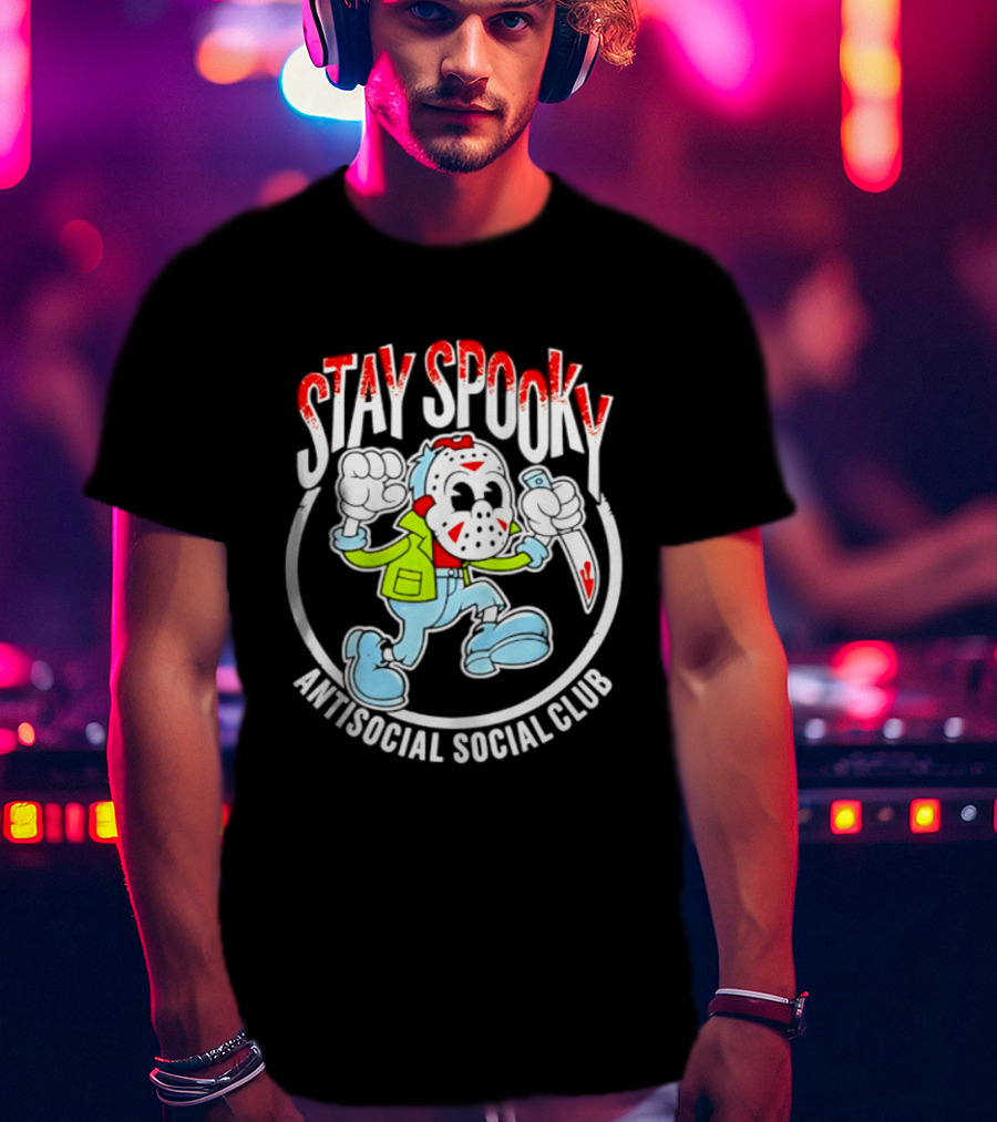 Stay Spooky Antisocial Social Club Jason Voorhees Halloween T-Shirt