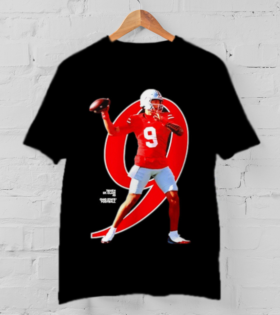 Ohio State Buckeyes Tavien St. Clair 9 NCAA Football Breakthrough Player T-Shirt