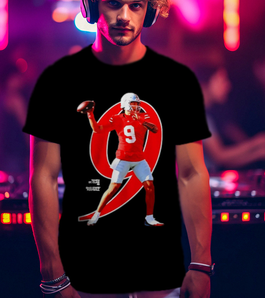 Ohio State Buckeyes Tavien St. Clair 9 NCAA Football Breakthrough Player T-Shirt