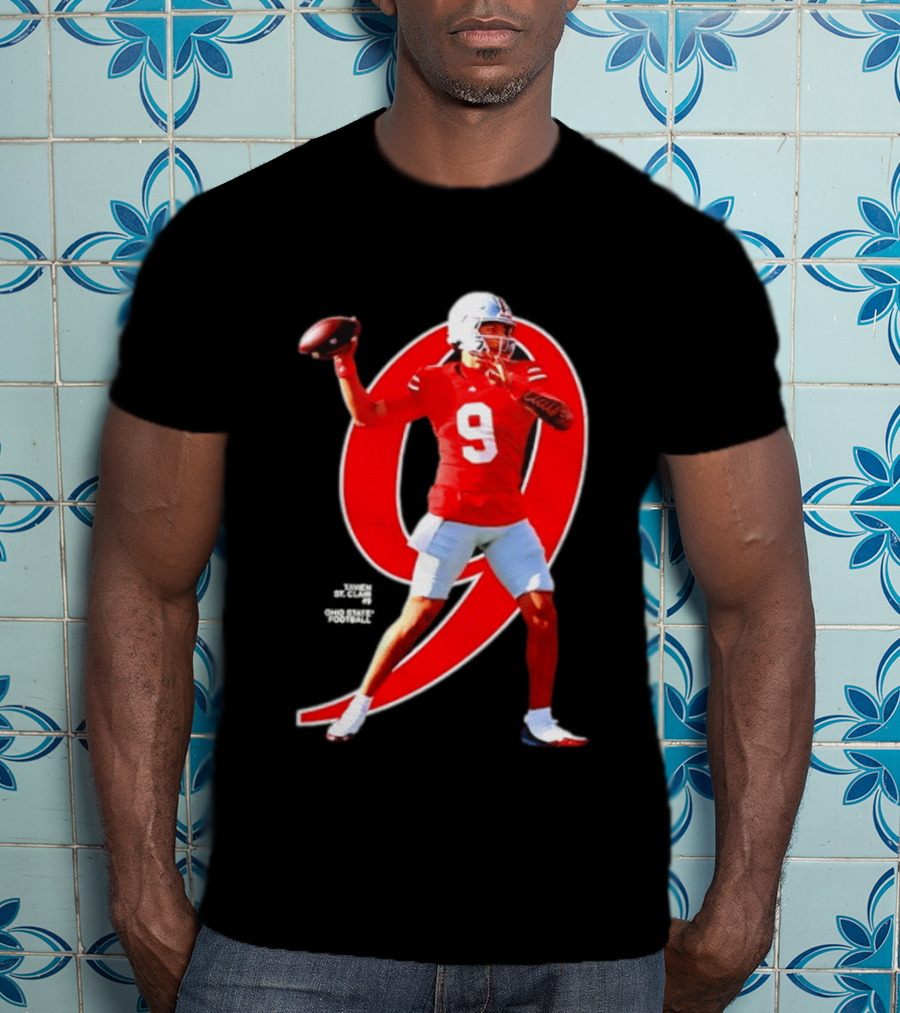 Ohio State Buckeyes Tavien St. Clair 9 NCAA Football Breakthrough Player T-Shirt