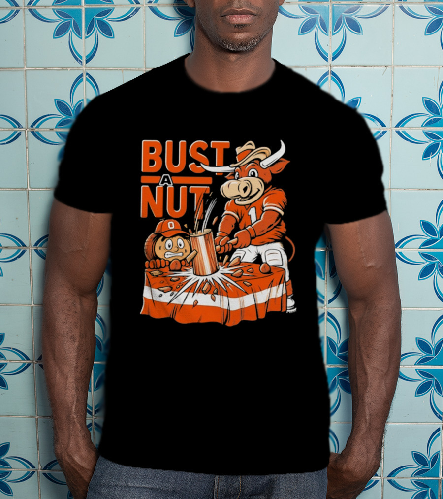Bust A Nut Texas Football Bevo Beat Competition T-Shirt