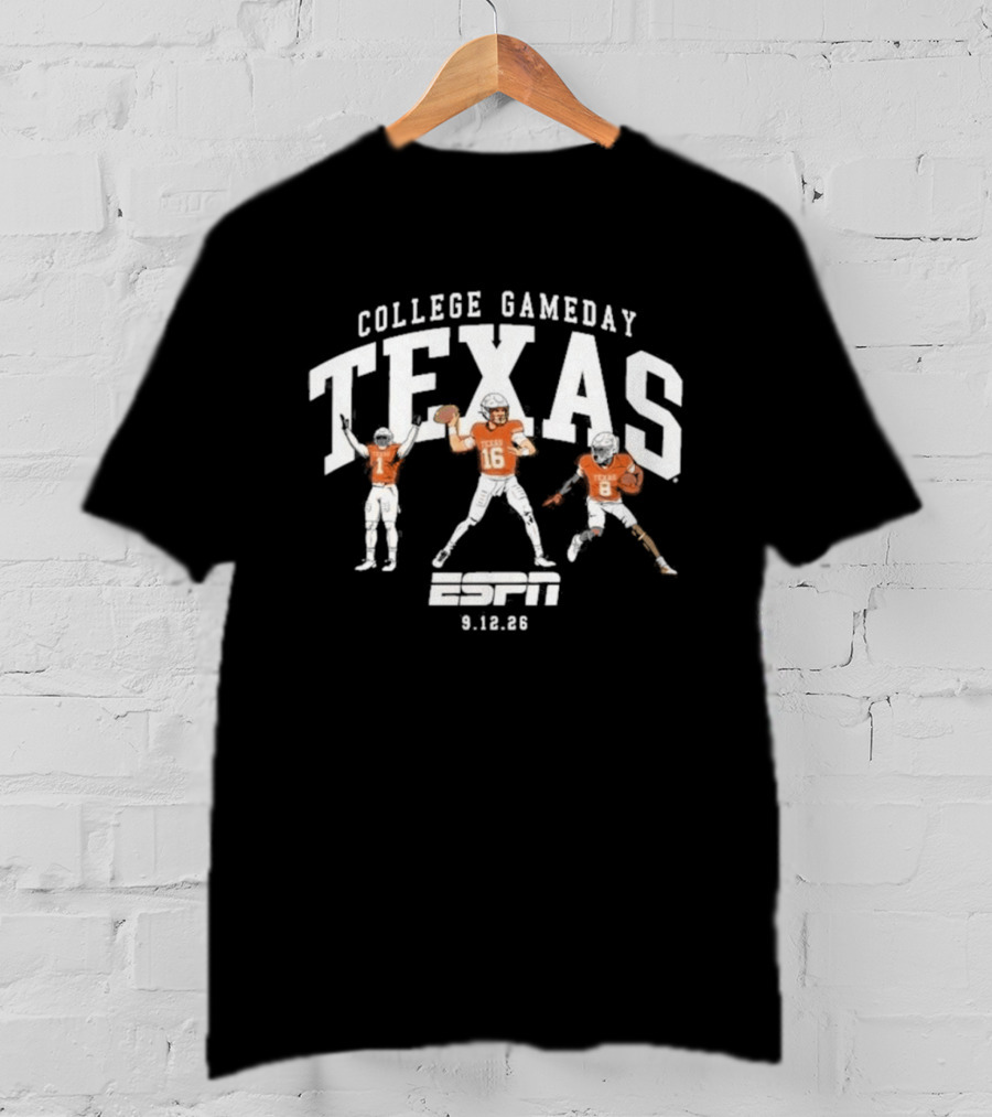 Texas College Gameday September 12 ESPN Football 2026 T-Shirt