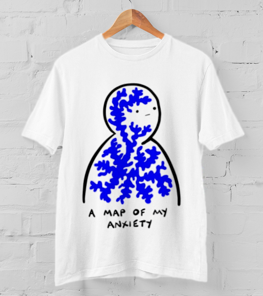 A Map Of My Anxiety Mental Health Awareness T-Shirt