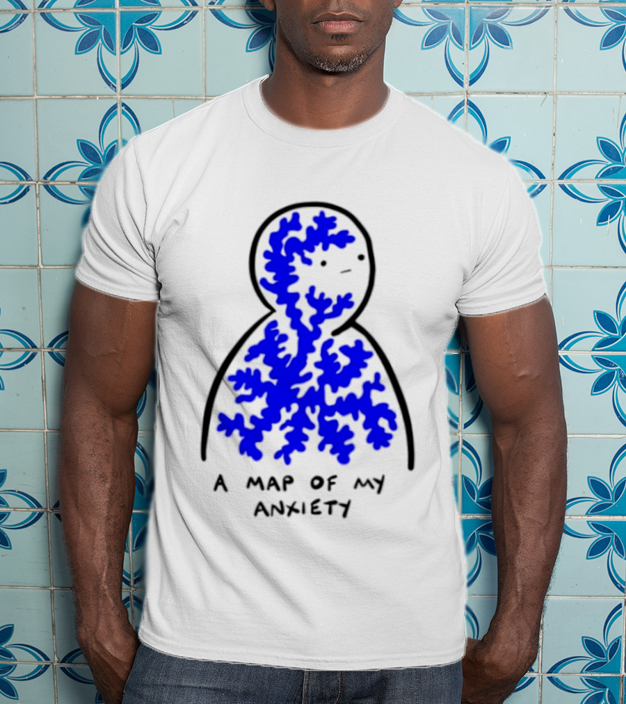 A Map Of My Anxiety Mental Health Awareness T-Shirt