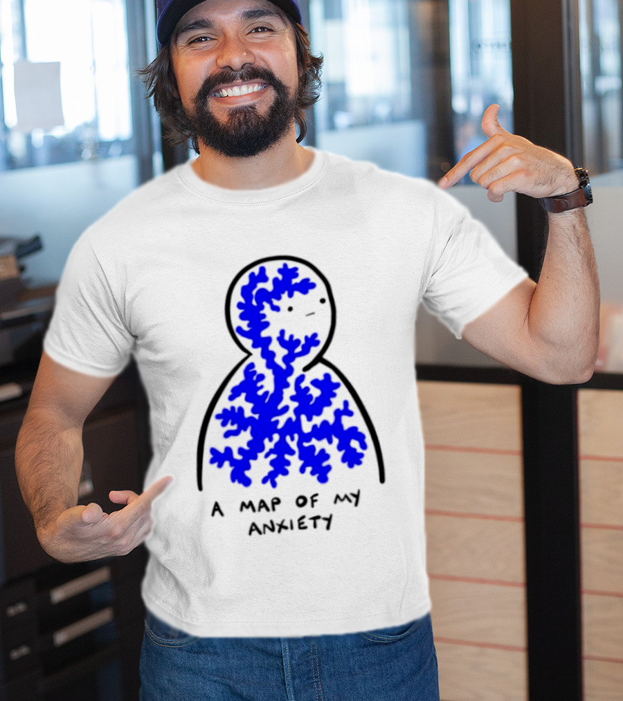A Map Of My Anxiety Mental Health Awareness T-Shirt