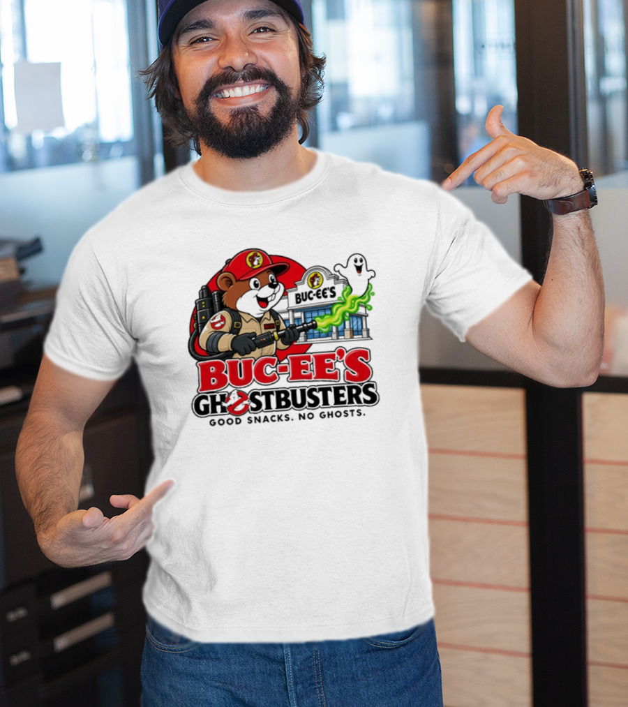 Buc Ee's Ghostbusters Good Snacks No Ghosts Ghostbuster T-Shirt