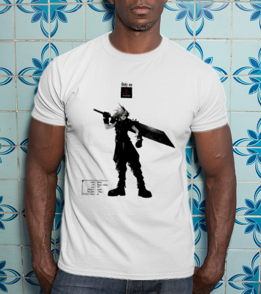 Cloud Strife Final Fantasy VII PlayStation T-Shirt