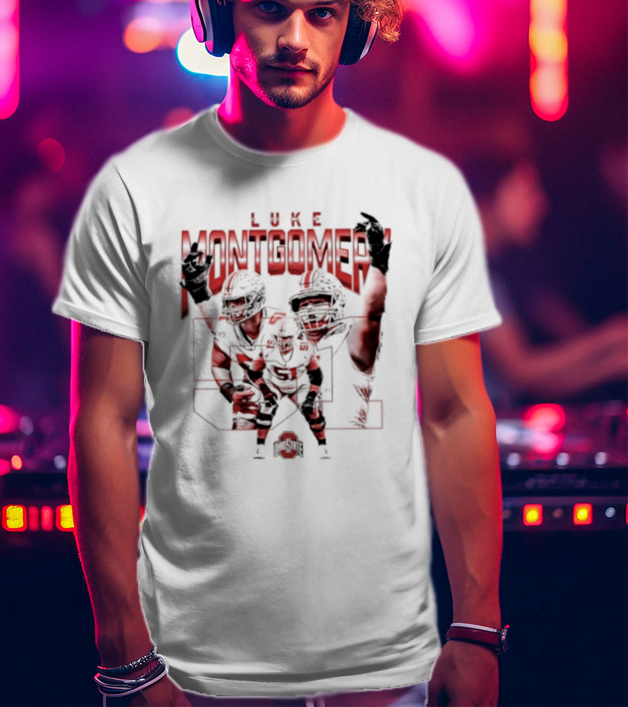 Luke Montgomery Ohio State Buckeyes 51 NCAA Football T-Shirt