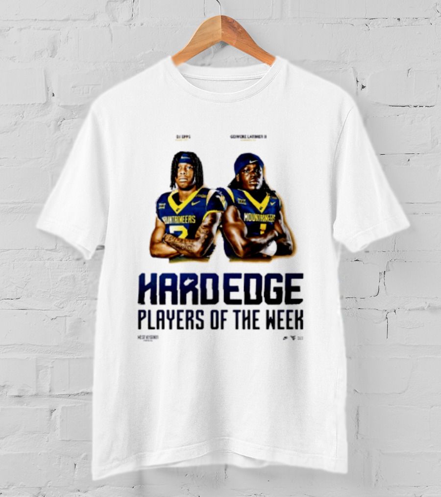 DJ Epps Geimere Latimer II West Virginia Mountaineers Hardedge Players Of The Week T-Shirt