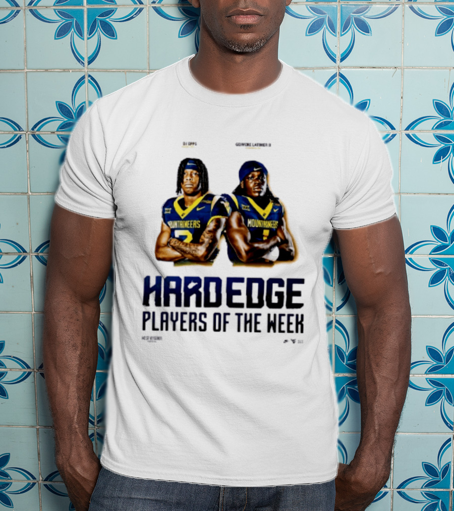 DJ Epps Geimere Latimer II West Virginia Mountaineers Hardedge Players Of The Week T-Shirt