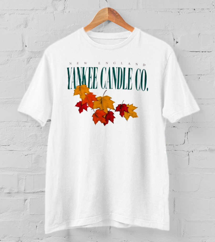 New England Yankee Candle Co Fall Leaves Autumn T-Shirt