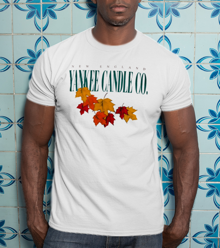 New England Yankee Candle Co Fall Leaves Autumn T-Shirt