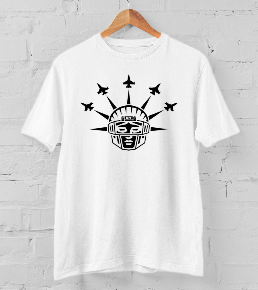 NY Jets Liberty Helmet Jets Flyover Formation T-Shirt