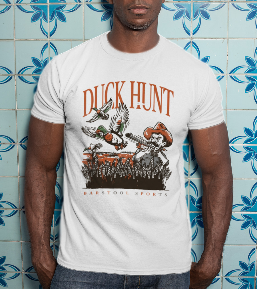 Duck Hunt Cowboy Oklahoma Cowboys Oregon Ducks Barstool Sports T-Shirt
