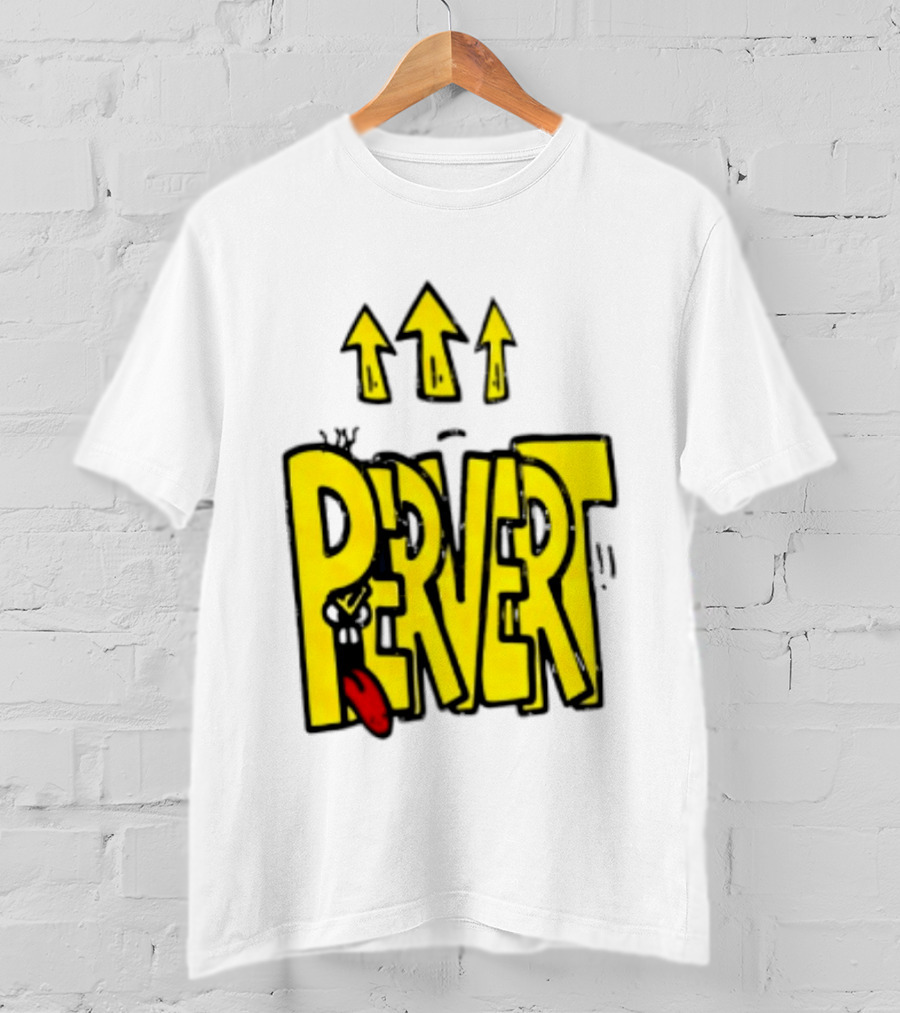 Pervert Urban Edgy Graffiti Arrows Tongue Streetwear T-Shirt