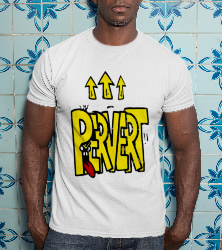 Pervert Urban Edgy Graffiti Arrows Tongue Streetwear T-Shirt