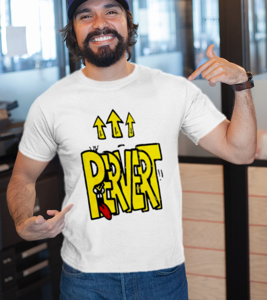 Pervert Urban Edgy Graffiti Arrows Tongue Streetwear T-Shirt