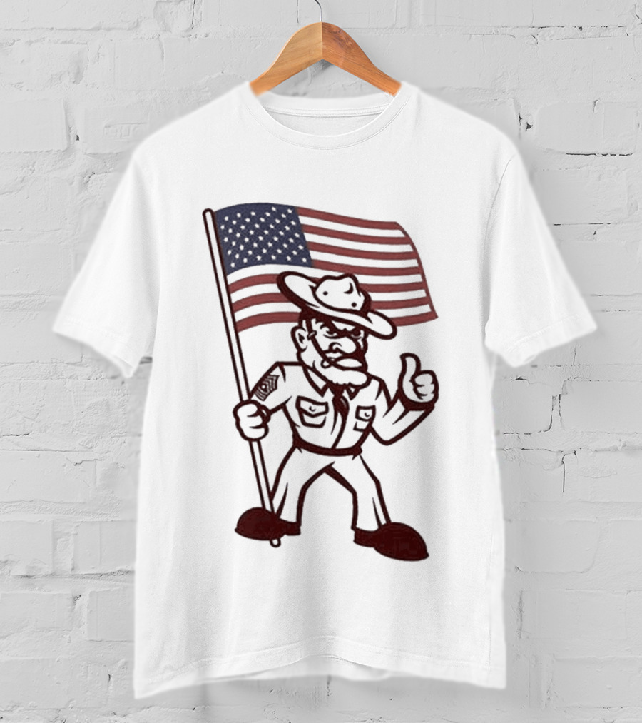 Texas A&M Aggies 12th Man Patriotic American Flag T-Shirt