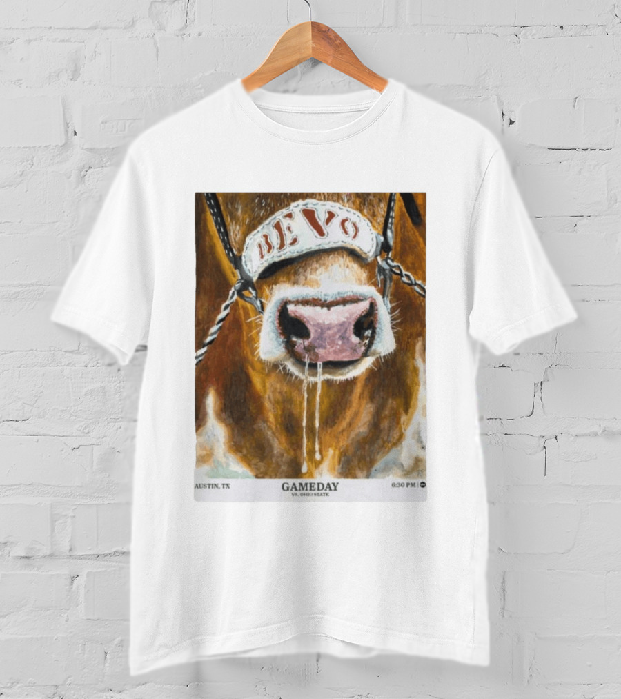 Texas Longhorns Bevo Vs Ohio State Austin TX Gameday 6:30 PM 2026 T-Shirt