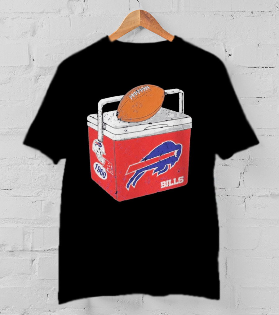 Buffalo Bills 1960 Retro Cooler With Football T-Shirt