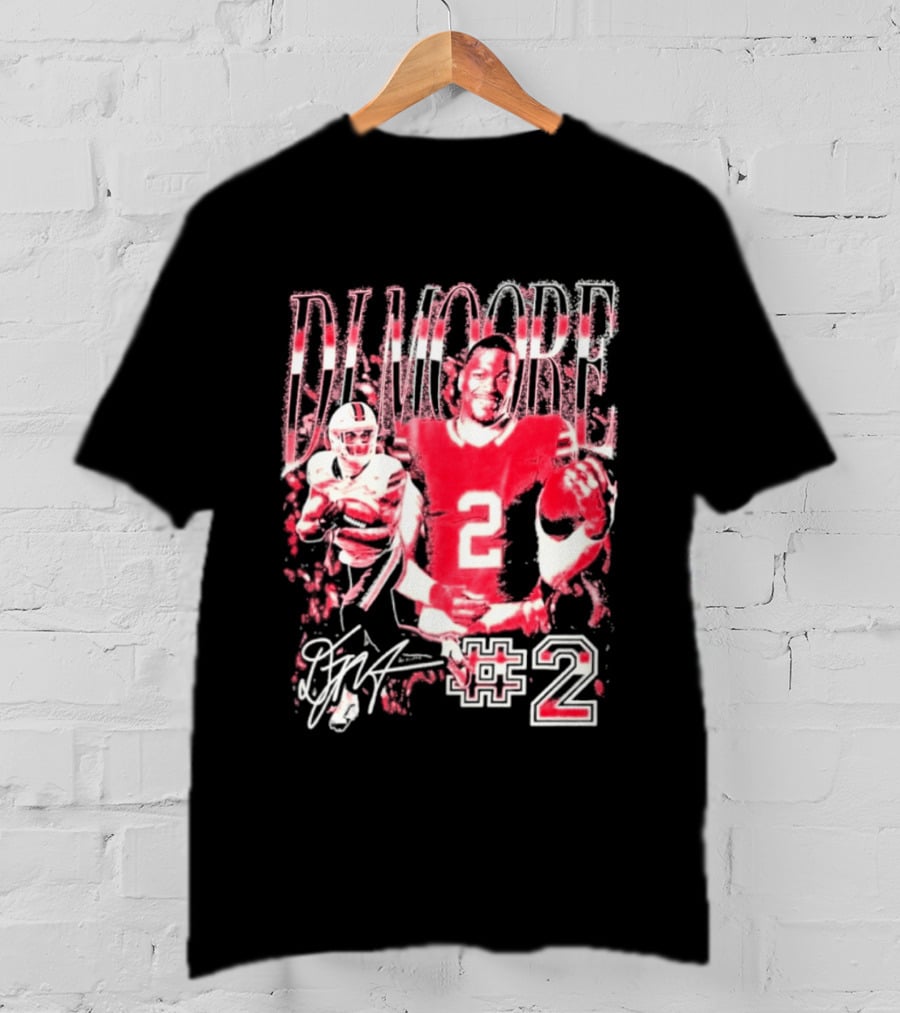 DJ Moore Number 2 Signature 2026 Bills Football Player T-Shirt