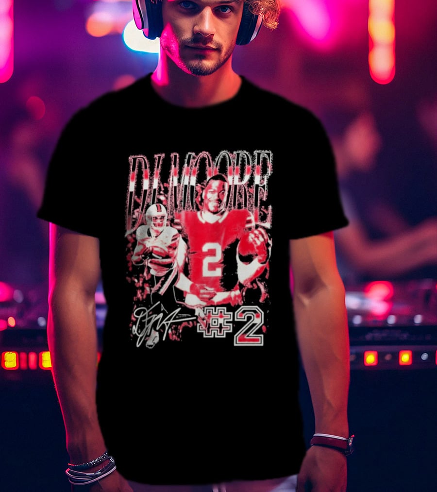 DJ Moore Number 2 Signature 2026 Bills Football Player T-Shirt