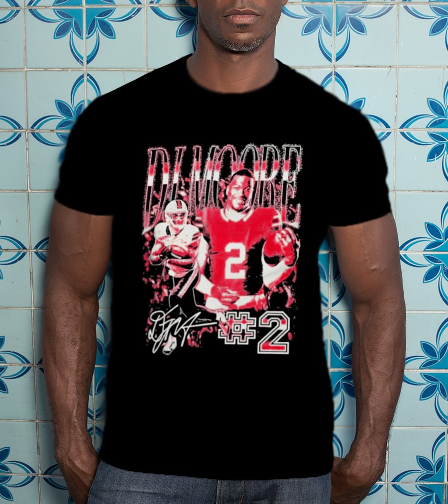 DJ Moore Number 2 Signature 2026 Bills Football Player T-Shirt