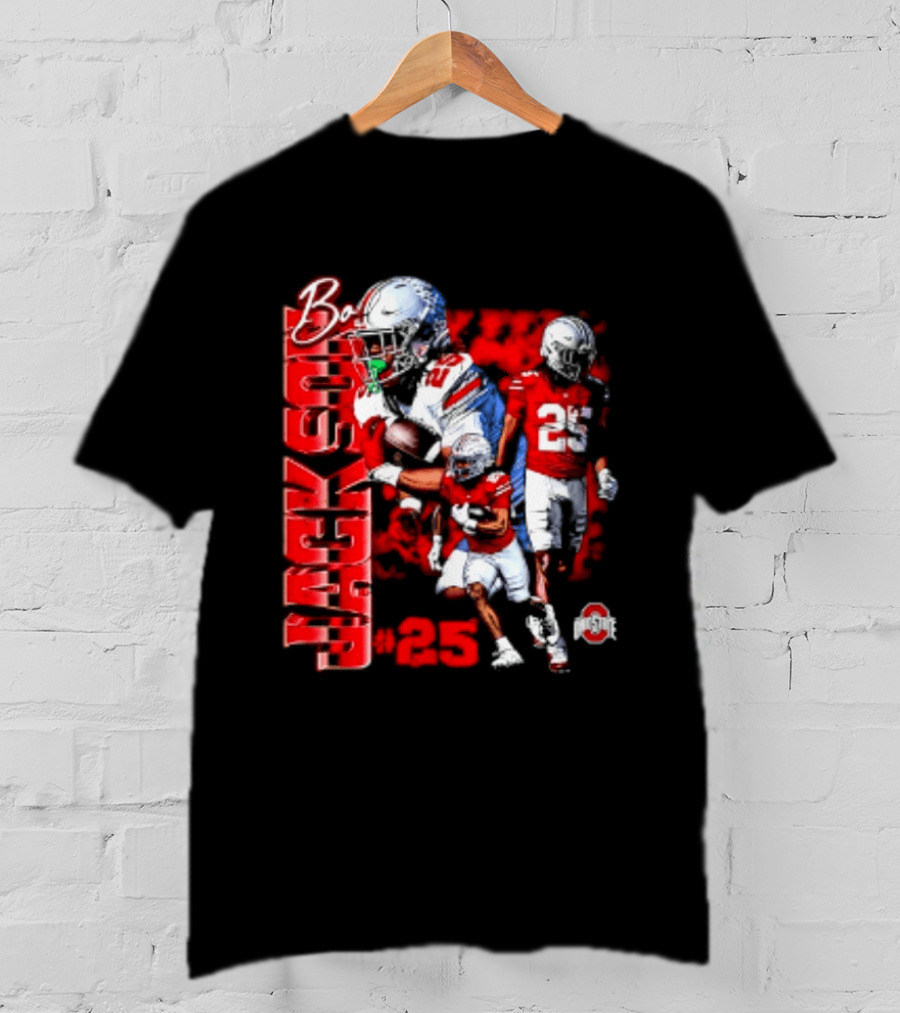 Bo Jackson 25 Ohio State Buckeyes NCAA Player Football T-Shirt
