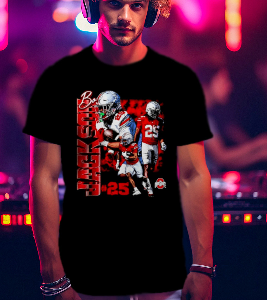 Bo Jackson 25 Ohio State Buckeyes NCAA Player Football T-Shirt
