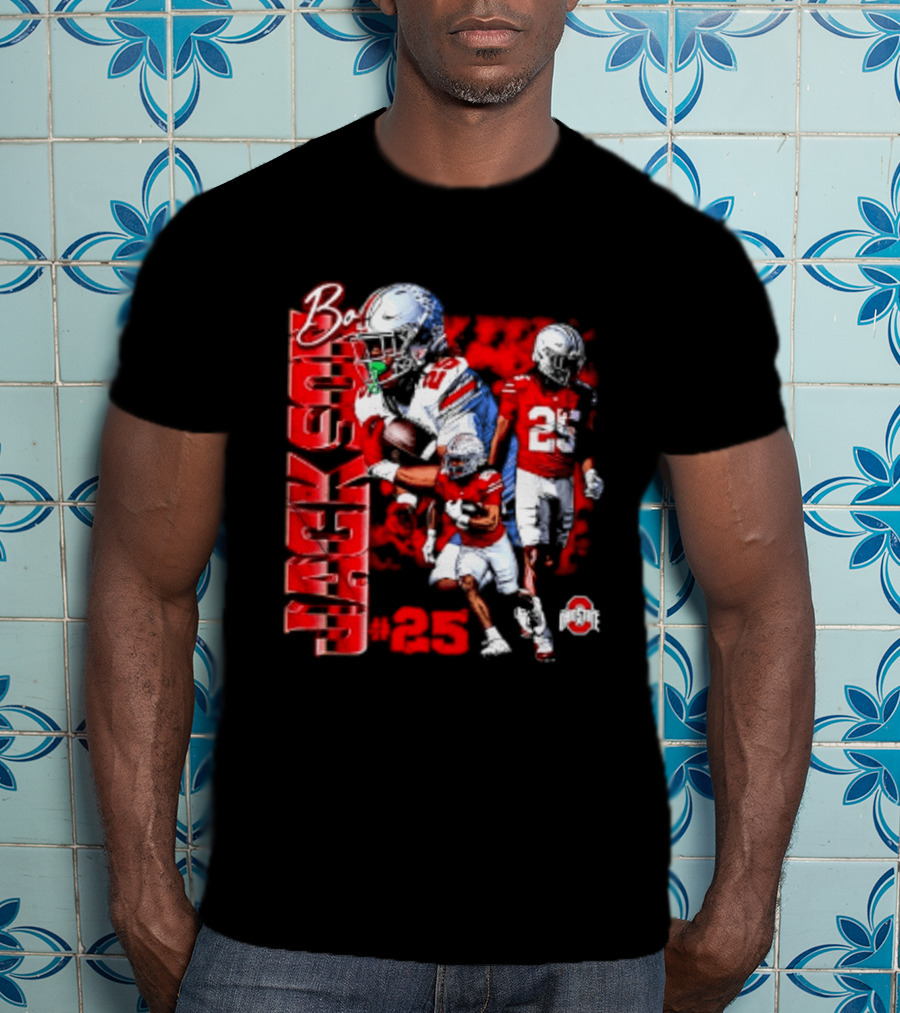 Bo Jackson 25 Ohio State Buckeyes NCAA Player Football T-Shirt