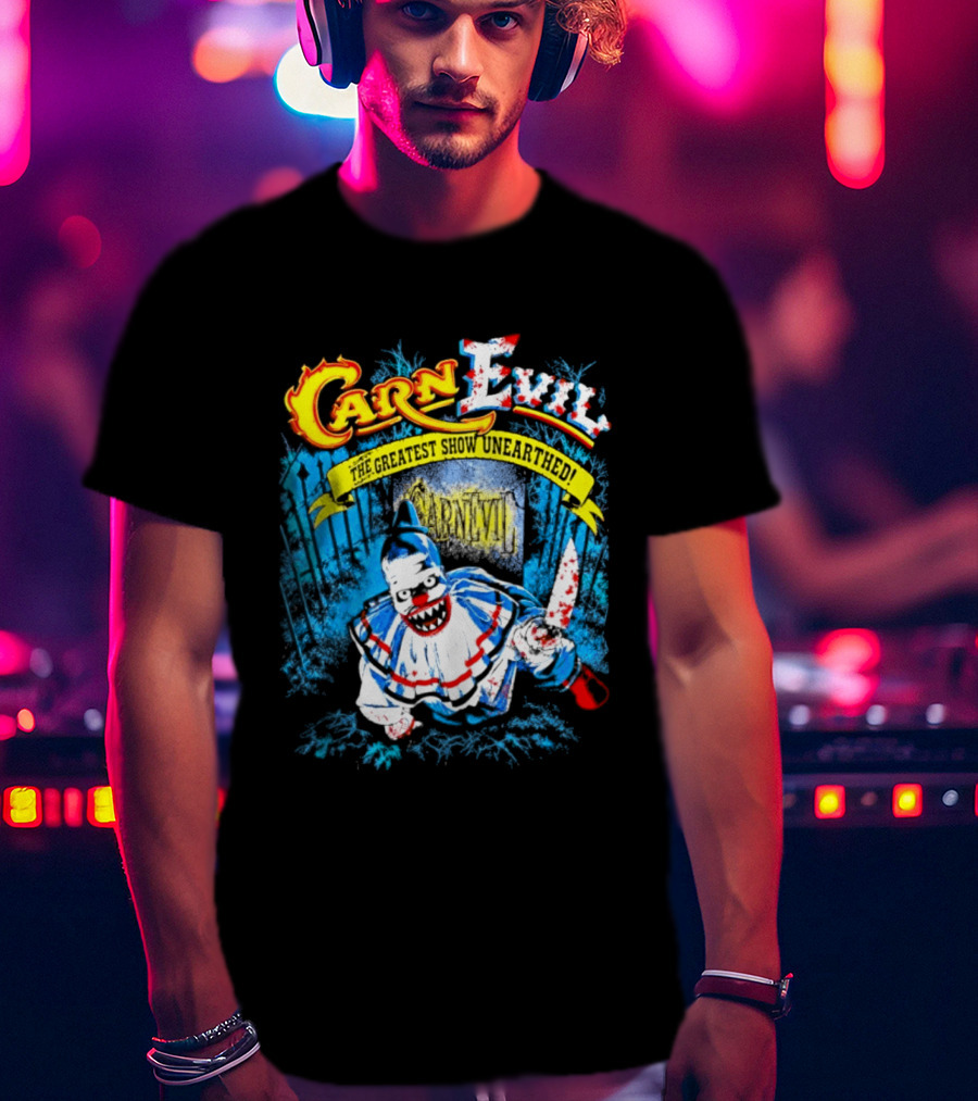 CarnEvil The Greatest Show Unearthed Creepy Clown Horror T-Shirt