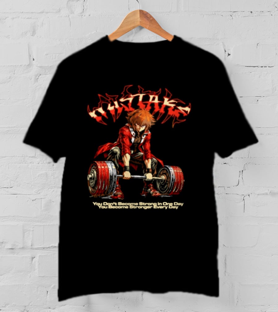 Jaden Yuki Yu Gi Oh Become Stronger Every Day Anime Weightlifting T-Shirt