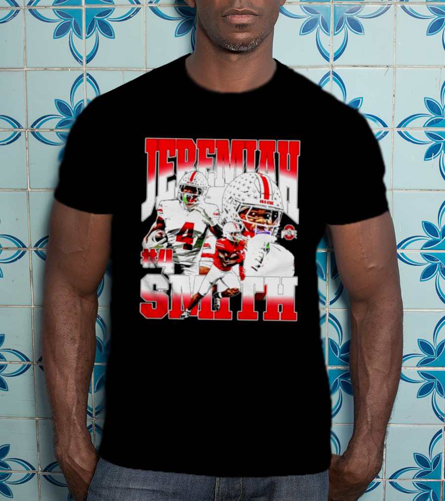 Jeremiah Smith Ohio State Buckeyes 4 NCAA Football Player T-Shirt