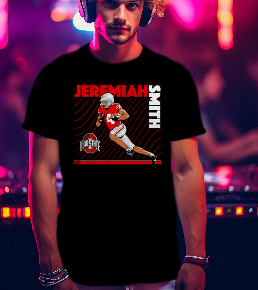 Jeremiah Smith Ohio State Buckeyes Neon Nights NCAA Football T-Shirt