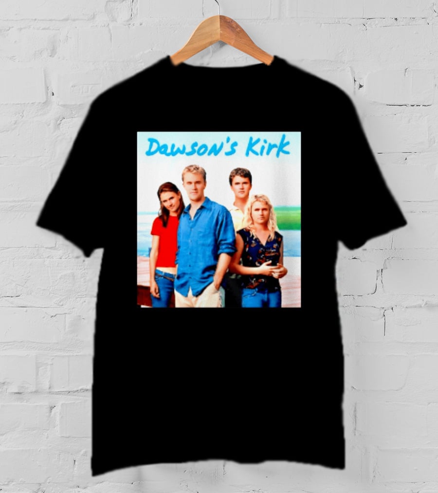 Dawson's Kirk 90s TV Cast Scenic Backdrop T-Shirt