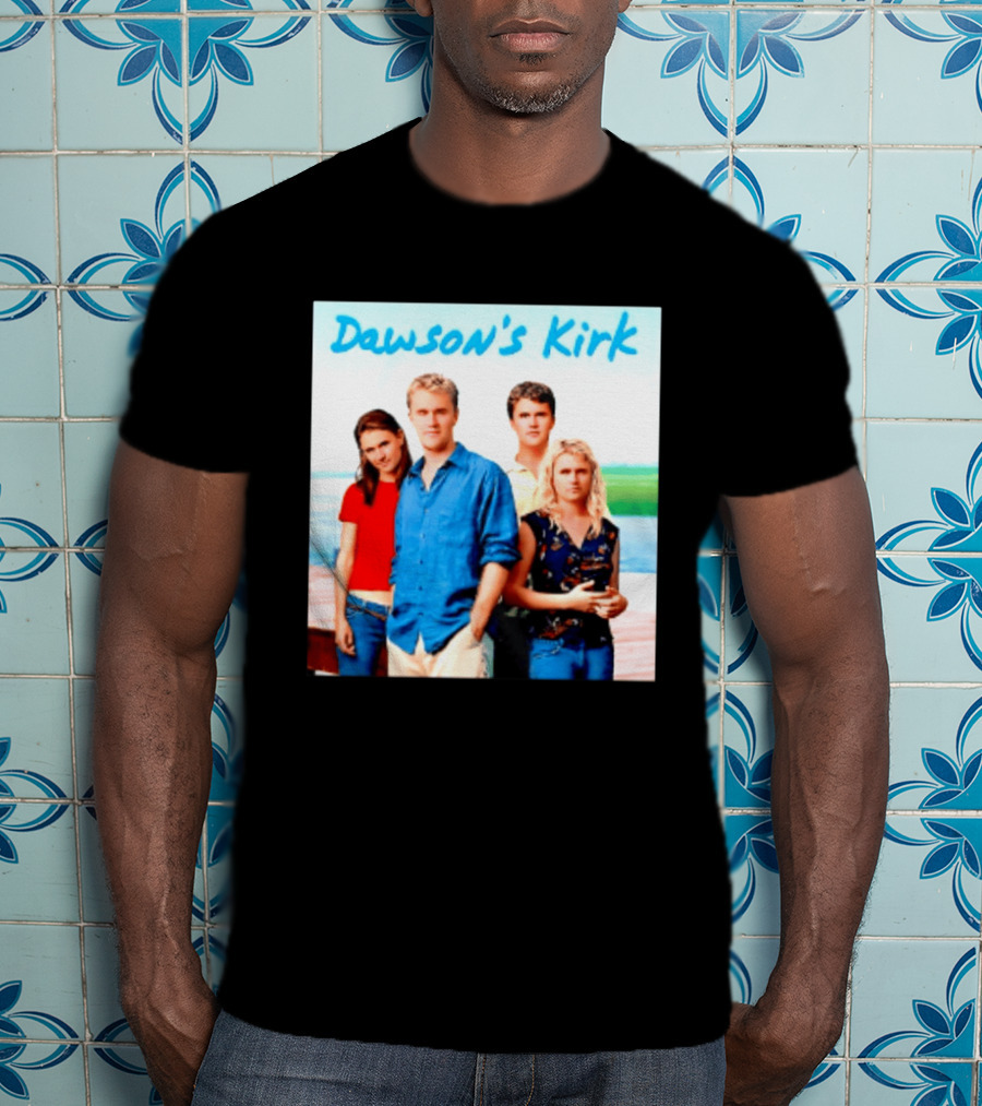 Dawson's Kirk 90s TV Cast Scenic Backdrop T-Shirt