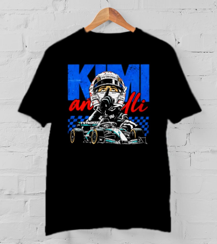 Kimi Antonelli F1 Racing Shhh Karting Racer Helmet T-Shirt