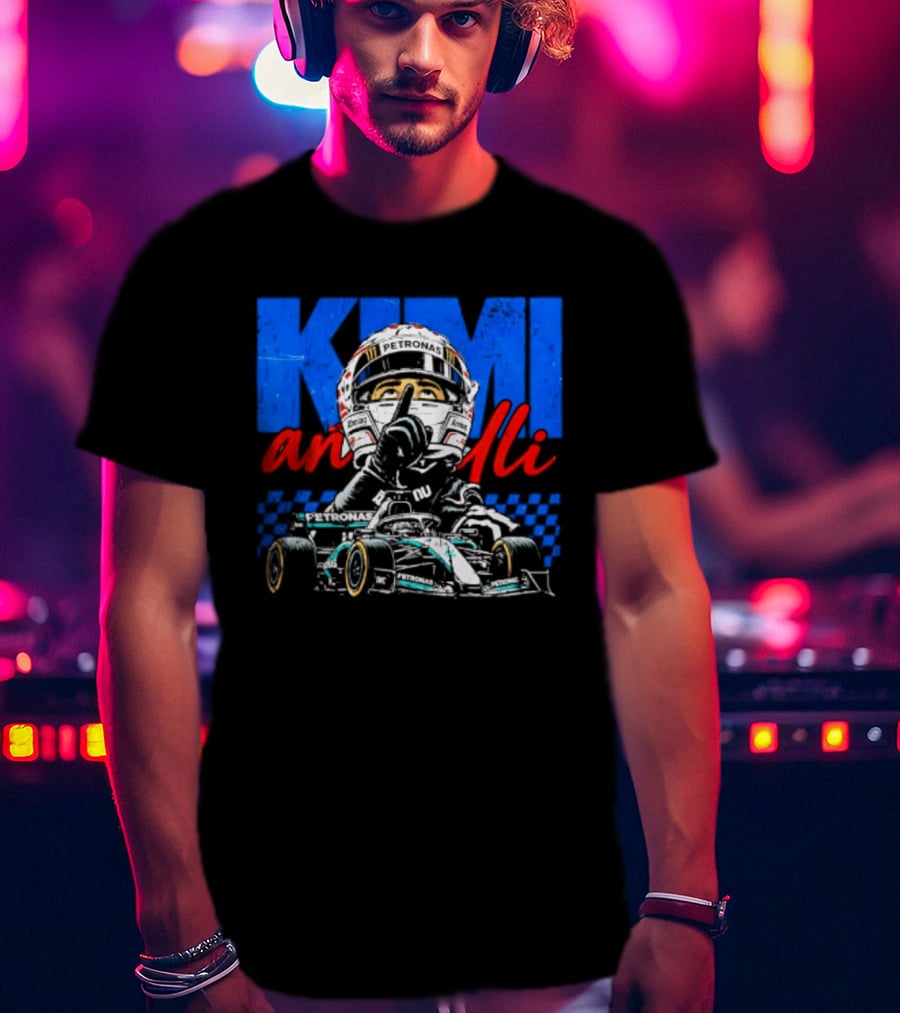 Kimi Antonelli F1 Racing Shhh Karting Racer Helmet T-Shirt