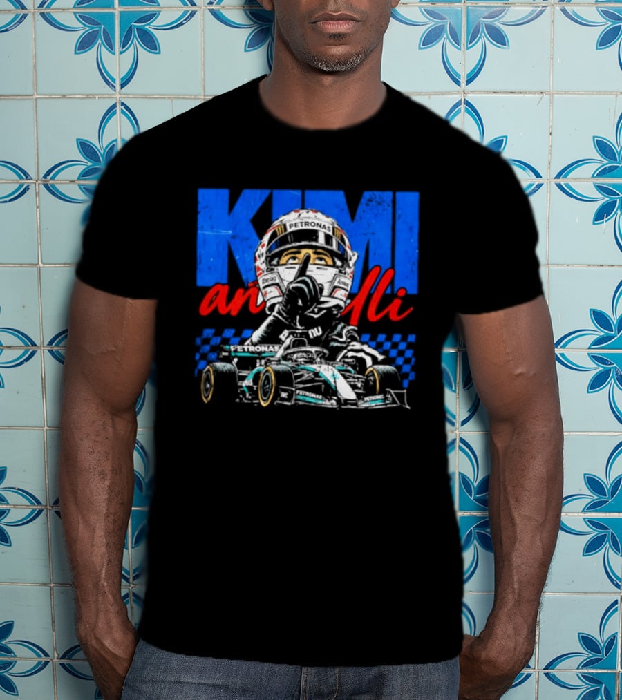 Kimi Antonelli F1 Racing Shhh Karting Racer Helmet T-Shirt