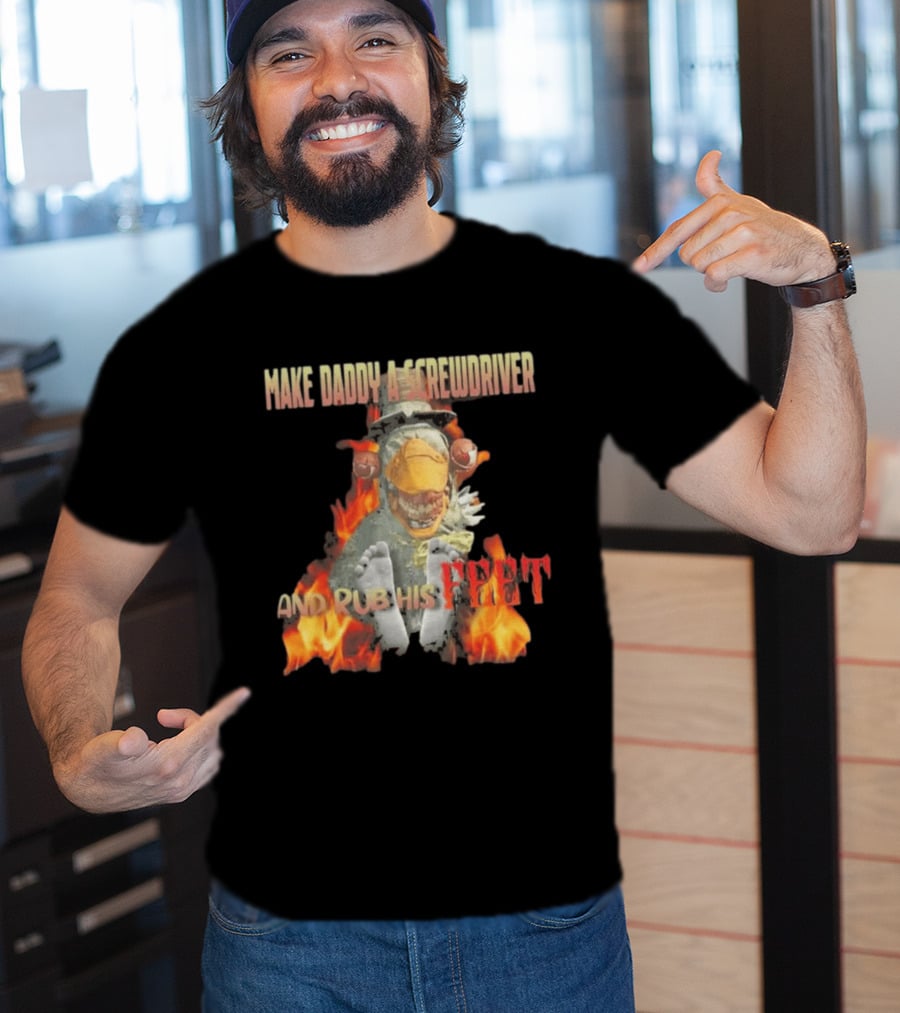 Dr Futterman Outlast Trials Make Daddy A Screwdriver And Rub His Feet Flaming Creature T-Shirt
