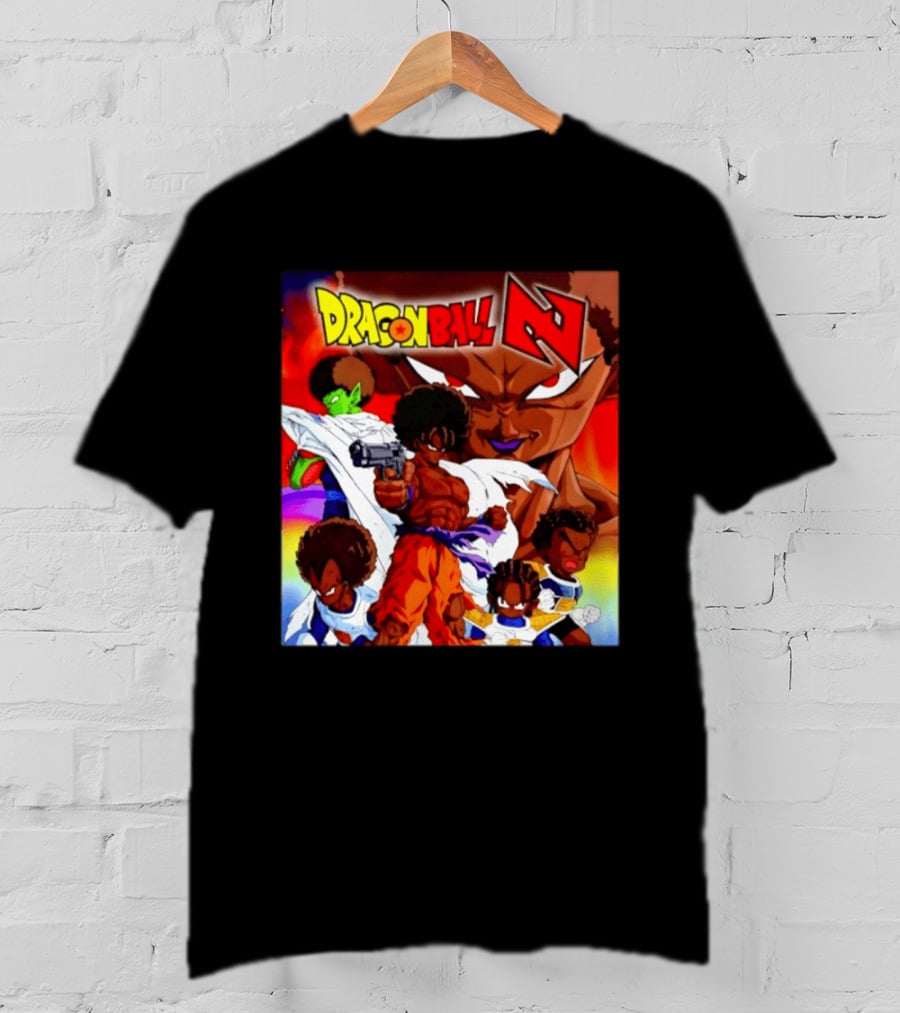 Dragon Ball Z Afro Characters Anime Goku Parody Fusion T-Shirt