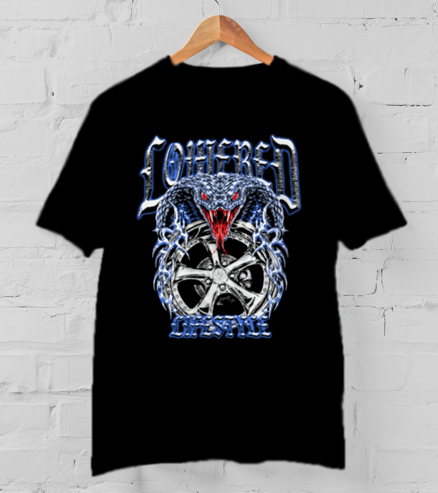 Lohered Lifestyle Snake And Wheel Vintage Streetwear T-Shirt